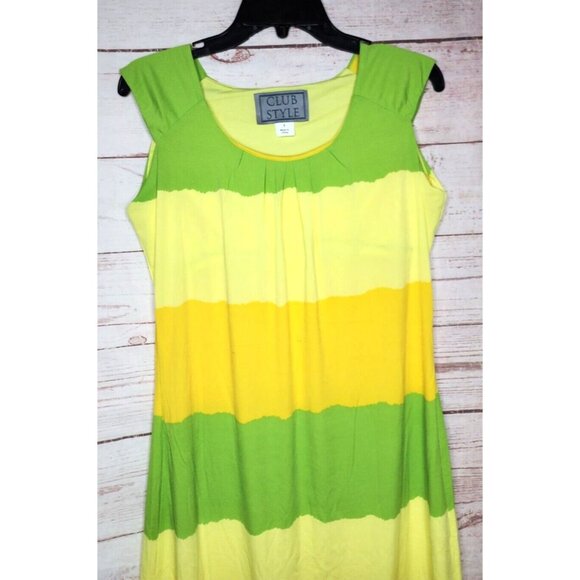 Rare Club Style Yellow Polyester Spandex Fitted Nightgown/Leisure Dress Size 8 - Picture 7 of 15